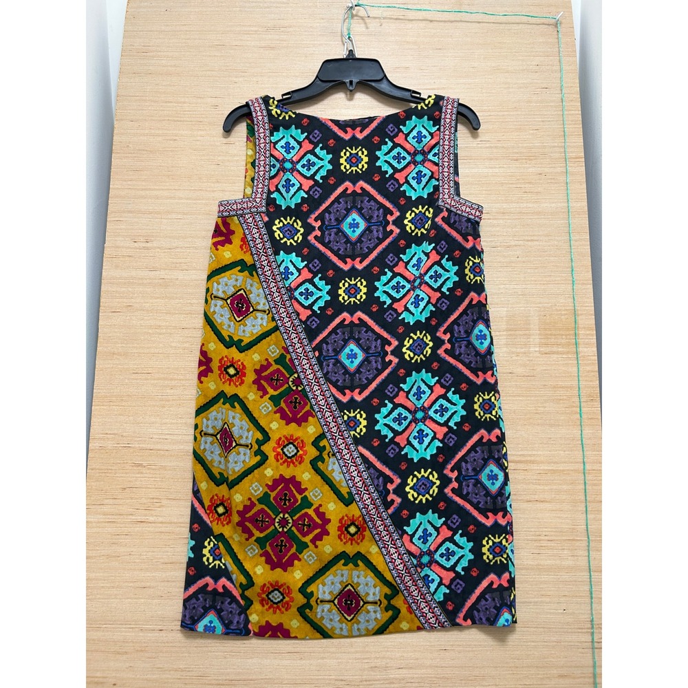 Rachel Rachel Roy Womens Geometric Tribal Print Sleeveless‎ Shift Dress Medium